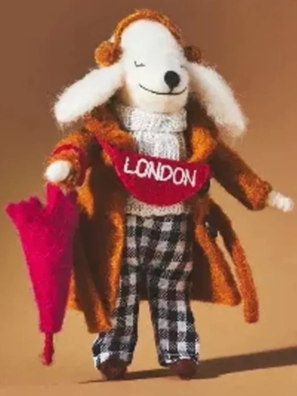 Nwt Anthropologie Travel Poodle London Christmas Ornament